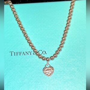 Tiffany & Co Beaded heart Necklace